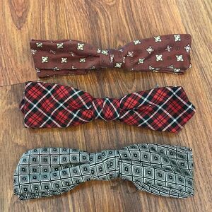3 vintage bow tie men's bowties. Clip on arrow